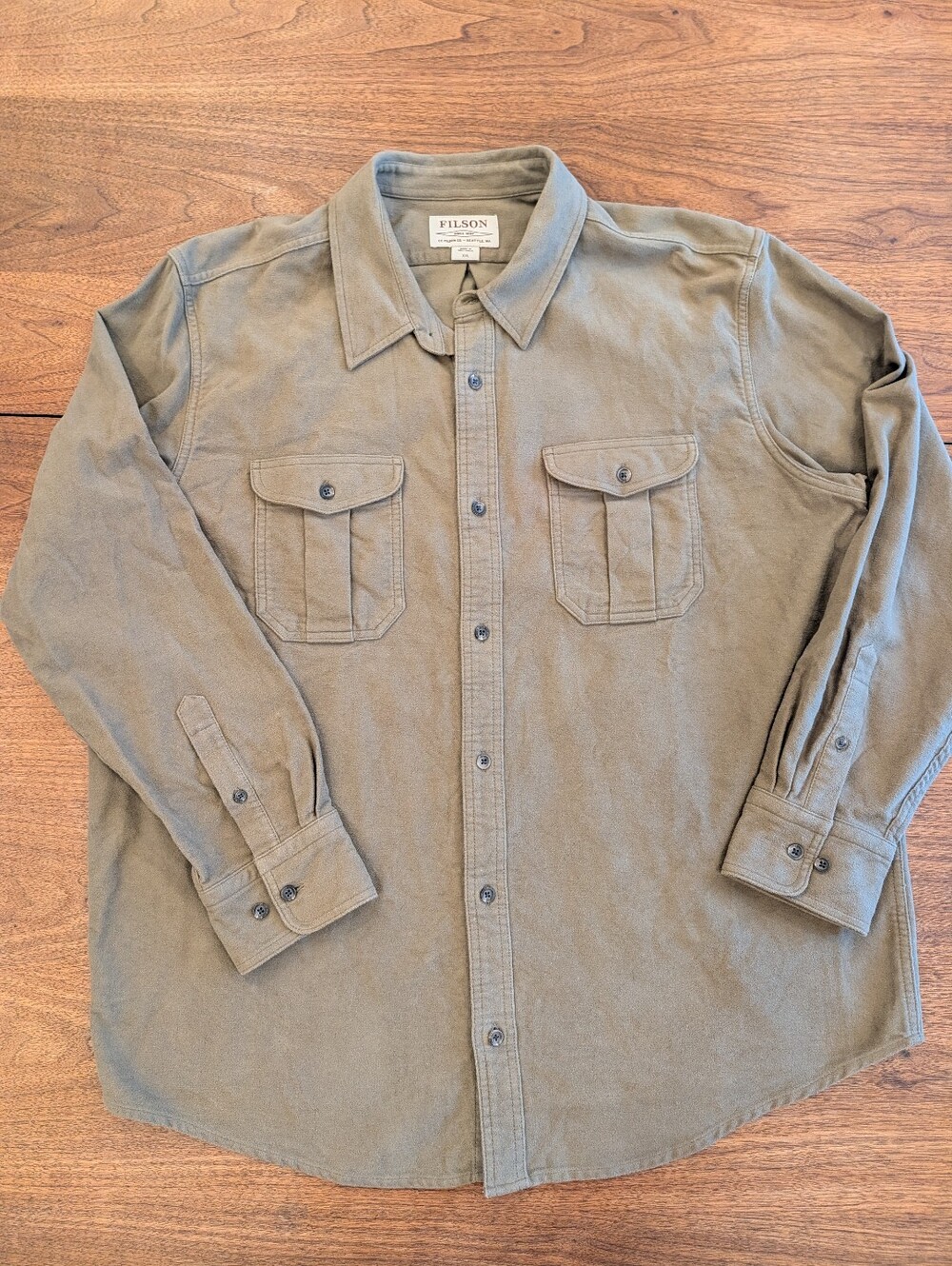 Filson Moleskin Seattle Shirt Lovat XXL 100% Cotton Workwear